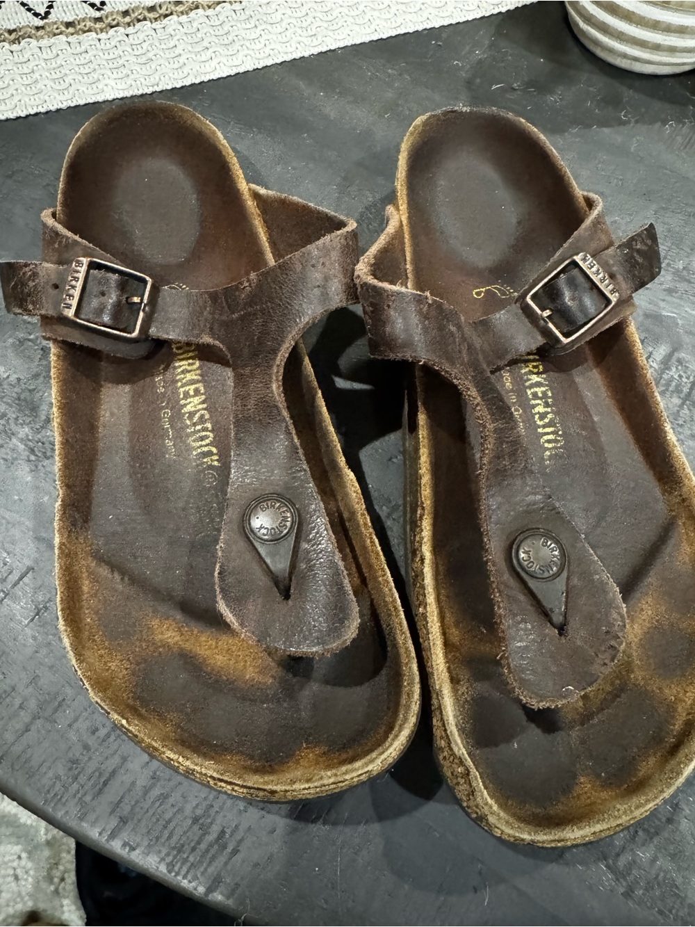 Birkenstock Women’s Brown Suede Thong Sandals EU 39 US 8-8.5